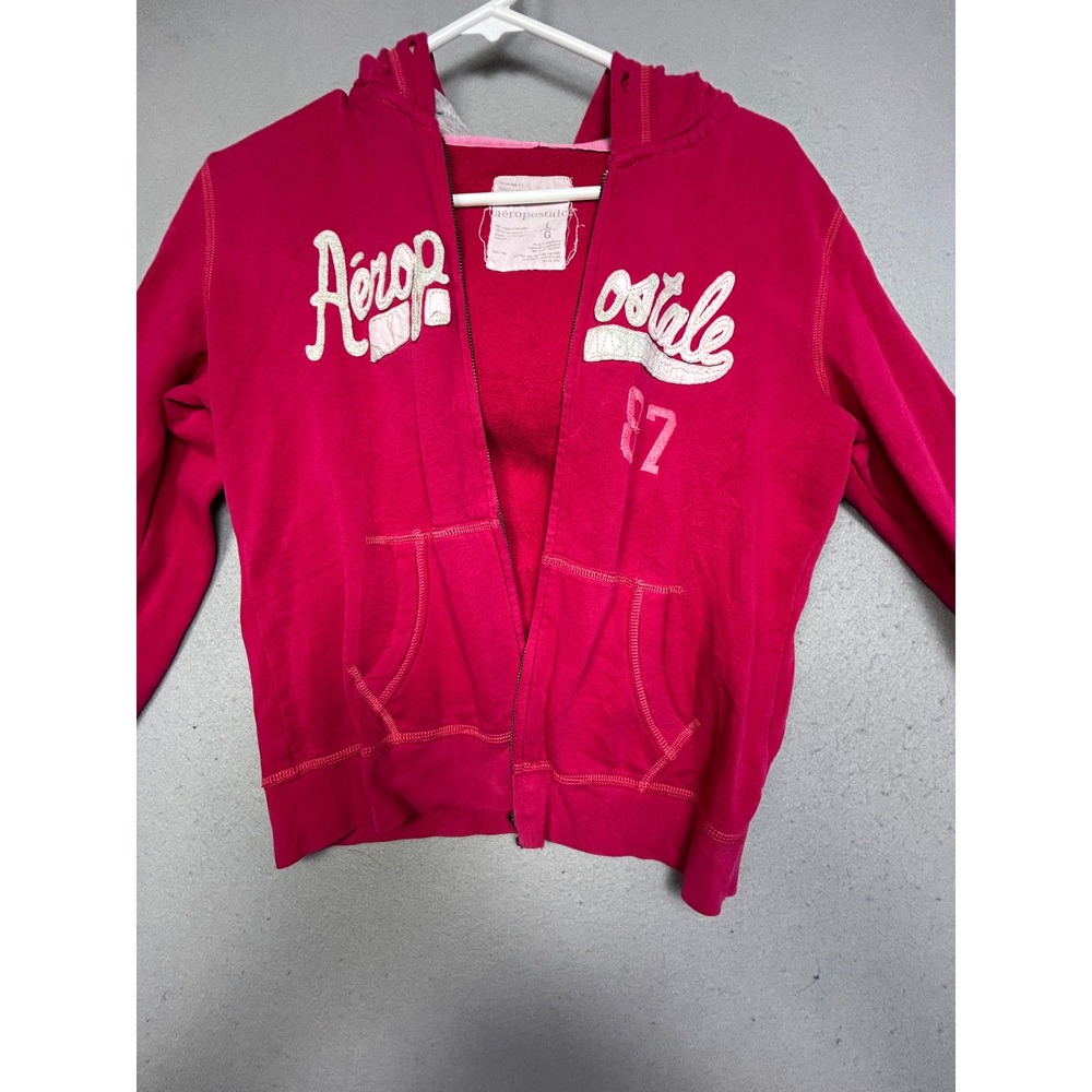 Aeropostale Hoodie Cotton Polyester Pink Large Womens